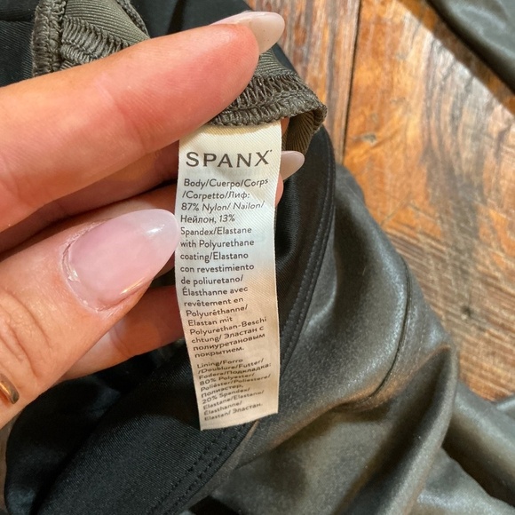 Spanx Faux Leather Leggings Black Pull-On High Rise Size medium - Picture 6 of 11